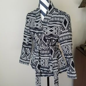 H&M Tribal Print Wrap Jacket